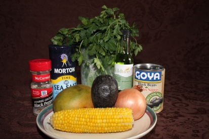 Ingredients for Mango Black Bean Salad Copyright by Holly Hedman